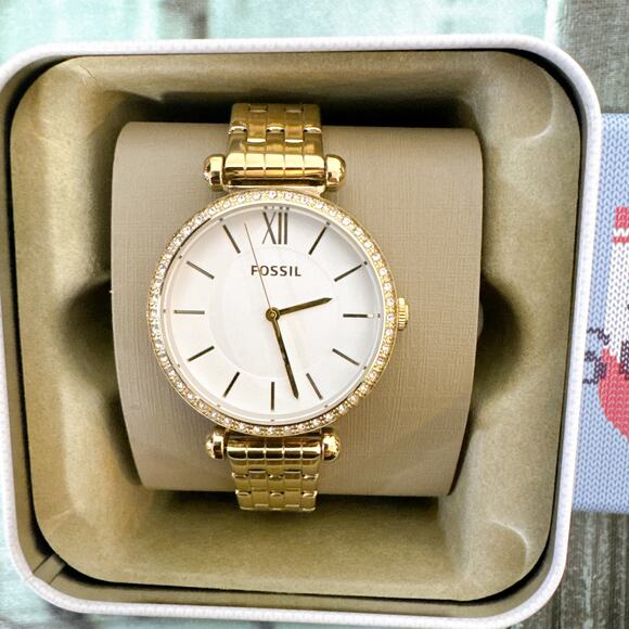 Fossil BQ3498 Tillie Three-Hand Gold-Tone Stainless Steel Watch